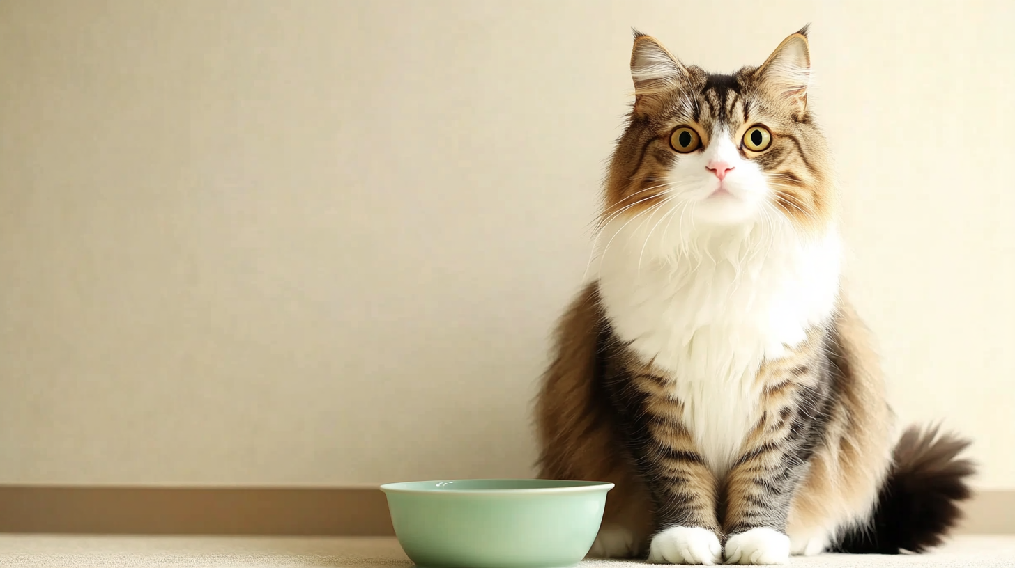 A wide-eyed tabby cat peeking out from under a fluffy beige blanket on a couch, looking alert and curious.